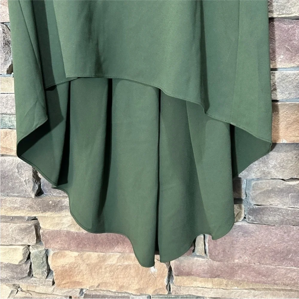 Crosby by Mollie Burch Green High Low Hem Blouse Pleated Back Sz S - Picture 6 of 8